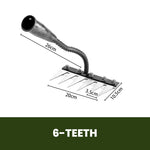 Carbon steel weeding rake with pointed tines