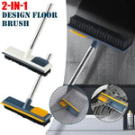 2-in-1 Floor Cleaning Brush with Long Handle