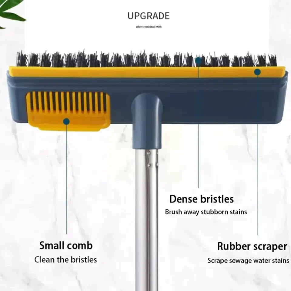 2-in-1 Floor Cleaning Brush with Long Handle