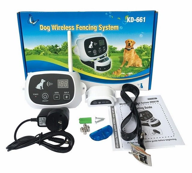 Wireless Dog Fence System - Rechargeable Waterproof Collar for Secure Boundaries