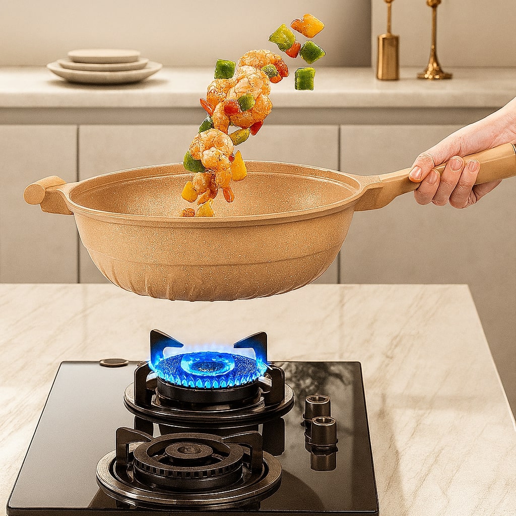 Vielseitige Wokpfanne für Induktion – Gesund und Schnell Kochen