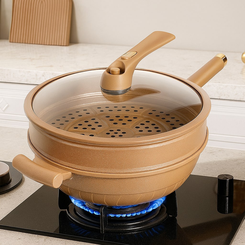 Vielseitige Wokpfanne für Induktion – Gesund und Schnell Kochen