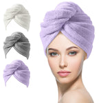 3 Pack of Microfiber Hair Towel Wraps for Women – Highly Absorbent