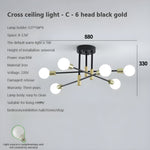 Creative LED Pendant Light - Vintage Antique Gold Chandelier for Living Room and Dining Room