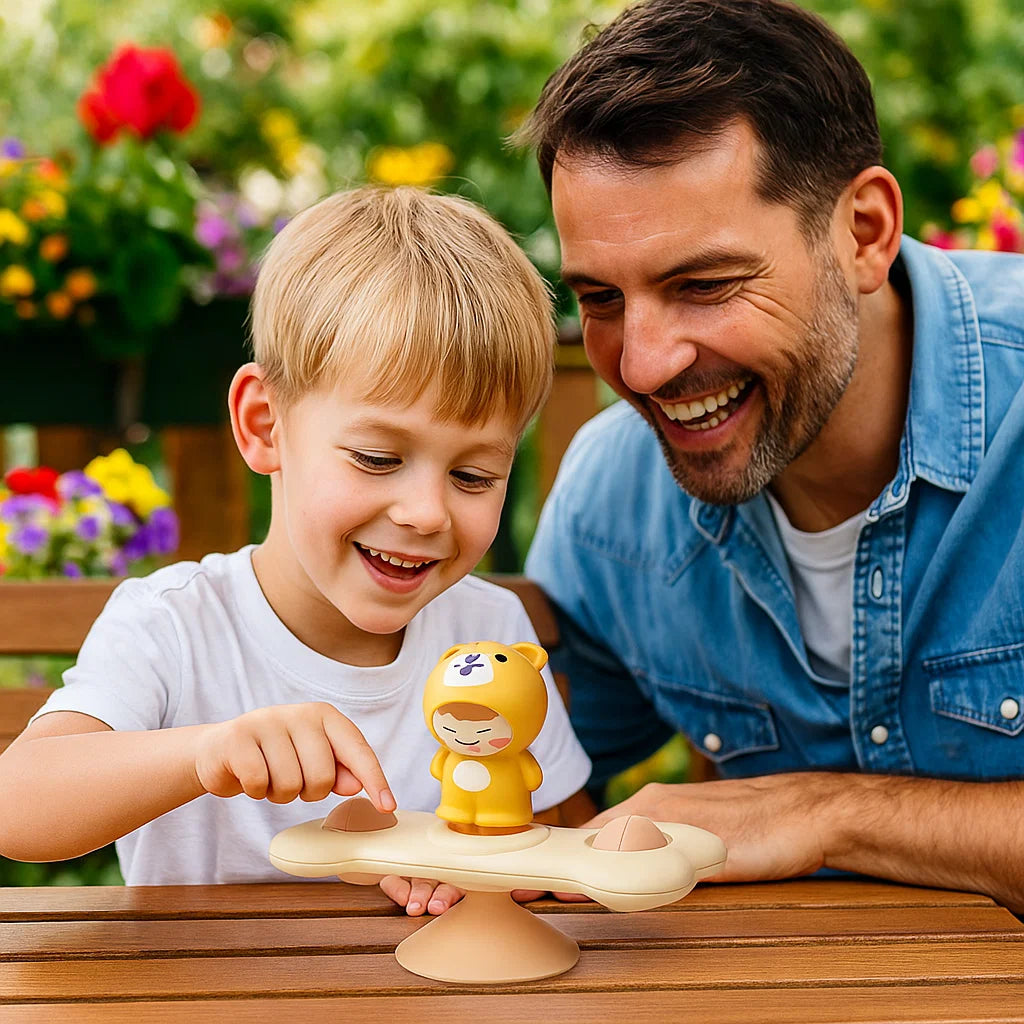 Rotating Learning Toy with Suction Cups – Montessori Inspired