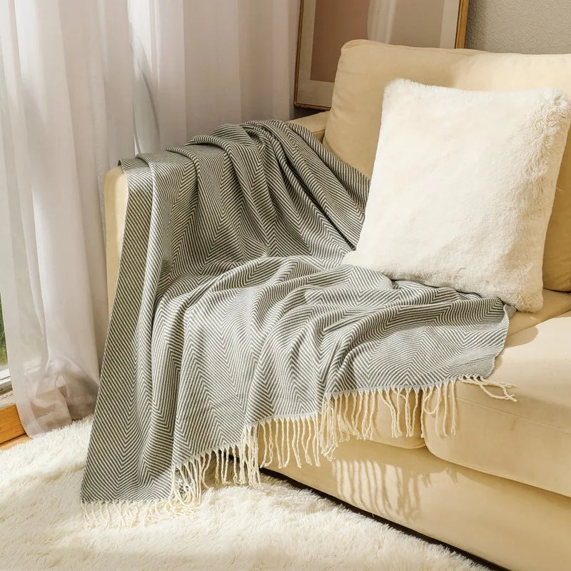 Elegant Cotton Blanket for Large Sofas by Voltyx