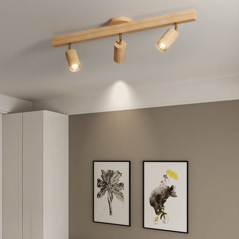 NaturaGlow – Eleganter LED-Deckenstrahler aus Holz für jeden Raum